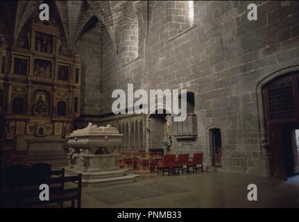 CAPILLA DE LOS REYES - 1439-1463 - SEPULCRO DE LOS MARQUESES DE CENETE REALIZADO EN 1554 Y RETABLO REALIZADO POR JOSE ESTEVE ENTRE 1581 Y 1588. Lage: Convento de Santo Domingo. Valencia. Spanien. Stockfoto