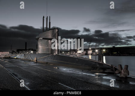 Cork, Irland. 02. Februar, 2018. Königlich Niederländische Marine U-Boot HNLMS Walross an Liegeplätzen an der Horgan Kai für Ihre vier Tag Höflichkeitsbesuch nach Cork. Stockfoto