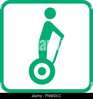 Selbst balancing Motorroller Piktogramm icon Vector Illustration Stock Vektor