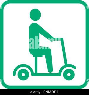 Elektrische Motorroller Piktogramm icon Vector Illustration Stock Vektor