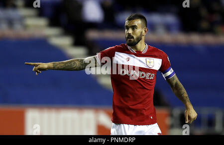 Bristol City Marlon Pack während der Sky Bet Championship match bei der DW Stadium, Wigan Stockfoto