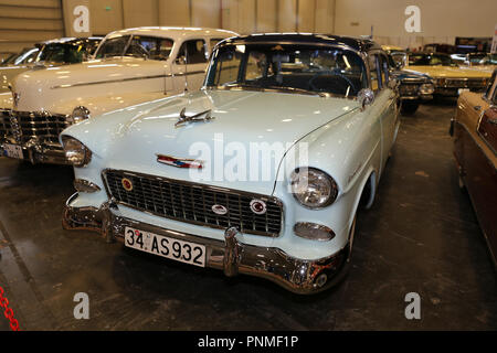 ISTANBUL, Türkei - 01. JULI 2018: Chevrolet Anzeige an Istanbul klassisches Automobil Festival Stockfoto