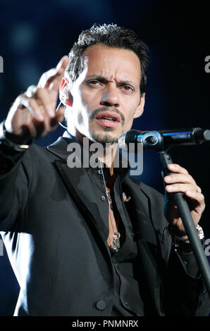 Marc Anthony führt im Konzert an der American Airlines Arena in Miami am 16. September 2011. Stockfoto