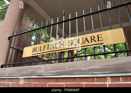 Der Middlesex County Court Komplex mit Bund zeit Arbeiten von Charles Bulfinch. bis 20. Jahrhunderts Brutalismus, Cambridge Massachusetts, USA. Stockfoto