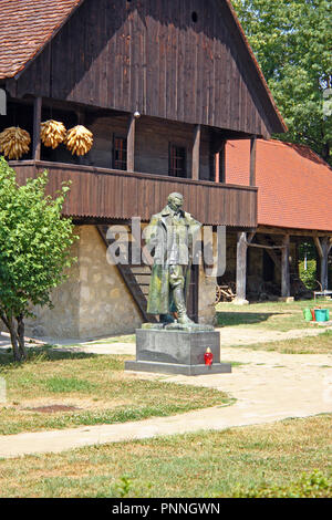 Kroatien KUMROVEC, 4. August 2013: Statue von Josip Broz Tito, erster Präsident von Jugoslawien, in Kumrovec, Kroatien Stockfoto