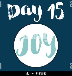 Weihnachten Adventskalender. Hand gezeichneten Elemente und Zahlen. Winter Urlaub Kalender card Design, Vector Illustration. Stock Vektor