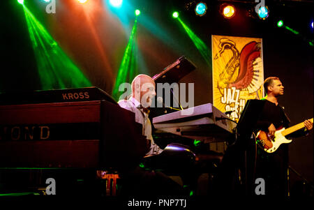 Pianist Joost swart. Stockfoto