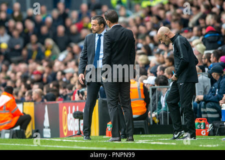 Slavisa Jokanovic Manager von Fulham in der Premier League Match zwischen Fulham und Watford im Craven Cottage, London, England am 22. September 2018. Foto von salvio Calabrese. 22 Sep, 2018. Quelle: AFP 7/ZUMA Draht/Alamy leben Nachrichten Stockfoto