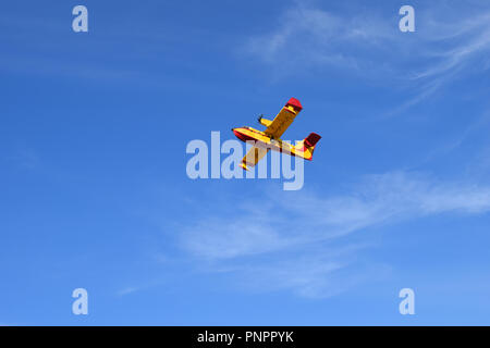 Athen, Griechenland, 22. September, 2018. CL-215, Tanagra Airforce Base, Griechenland. Credit: Angelos Theofilatos/Alamy Leben Nachrichten. Stockfoto