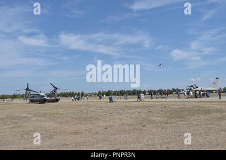 Athen, Griechenland, 22. September, 2018. Statische Ausstellung, Tanagra Airforce Base, Griechenland. Credit: Angelos Theofilatos/Alamy Leben Nachrichten. Stockfoto