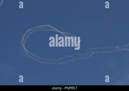 Athen, Griechenland, 22. September, 2018. Johan Gustafsson airshows, Tanagra Airforce Base, Griechenland. Credit: Angelos Theofilatos/Alamy Leben Nachrichten. Stockfoto