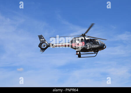 Athen, Griechenland, 22. September, 2018. Assistent Helobatics, Tanagra Airforce Base, Griechenland. Credit: Angelos Theofilatos/Alamy Leben Nachrichten. Stockfoto