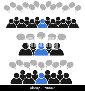 Icon Sammlung, soziale Gruppe von Menschen Stock Vektor