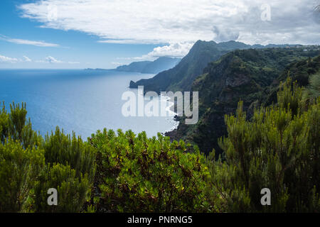 Nordküste von Madeira, Santana Dorf Stockfoto