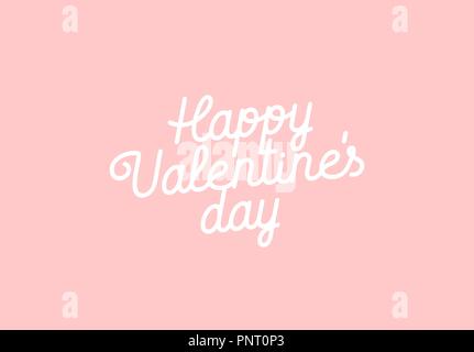 Happy Valentines Tag isoliert Schriftzug Vector Illustration. Stock Vektor