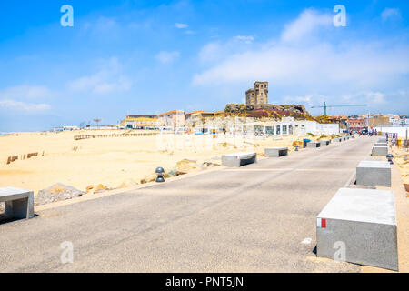 Straße von Isla de Las Palomas nach Tarifa, Spanien Stockfoto