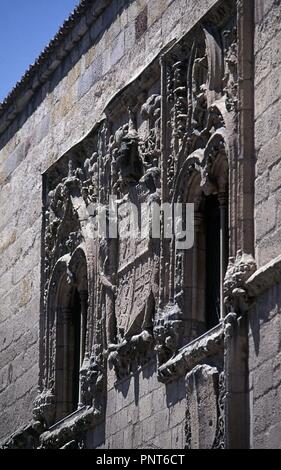 Las MEJORES DE LA PORTADA DEL PALACIO DE LOS MOMOS-S XVI - GOTICO FLORIDO. Lage: PALACIO DE LOS MOMOS. Spanien. Stockfoto