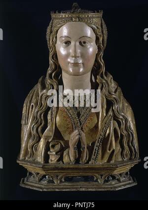 BUSTO RELICARIO - 1525-1530 - ESCUELA FLAMENCA. Lage: Museo Diocesano DE ARTE SACRO. VITORIA. ALAVA. Spanien. Stockfoto