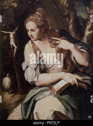 LA MAGDALENA - SIGLO XVI-MANIERISMO ITALIANO. Autor: Bronzino. Lage: das Museo DE BELLAS ARTES - COLEGIO PIO V. Valencia. Spanien. Stockfoto