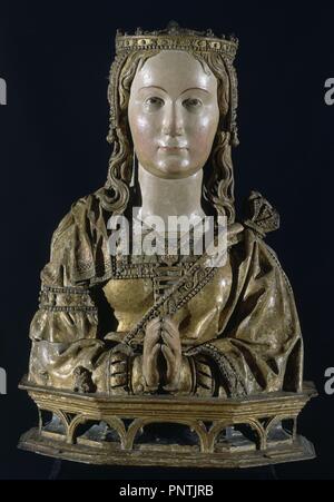 BUSTO RELICARIO - 1525-1530 - ESCUELA FLAMENCA. Lage: Museo Diocesano DE ARTE SACRO. VITORIA. ALAVA. Spanien. Stockfoto