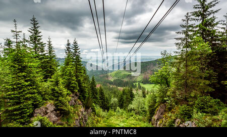 Die Seilbahn zum Berg Kasprowy Wierch in Kuznice, Polen Stockfoto