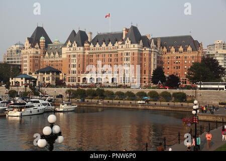 Fairmont Empress Hotel, Inner Harbour, Victoria, Vancouver Island, BC, Kanada Stockfoto