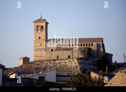 IGLESIA DE SAN PEDRO AD VINCULA DE TORRALBA DE ARAGON - SIGLO XVI-MUDEJAR ARAGONES. Lage: IGLESIA DE SAN PEDRO AD VINCULA. HUESCA. Spanien. Stockfoto