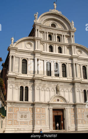 Italien. Venedig. St. Zacharias-Kirche. 15. und 16. Jahrhundert. Fassade. Stockfoto