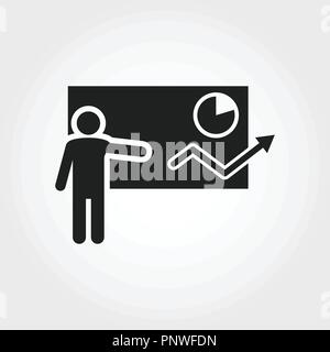 Presentation Skills Symbol. Monochrome element Abbildung. Presentation Skills Icon Design von Soft Skills. Web Design, Anwendungen, Software und Stock Vektor