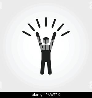 Selbstvertrauen Symbol. Monochrome element Abbildung. Selbstvertrauen Icon Design von Soft Skills. Web Design, Anwendungen, Software und Drucken u Stock Vektor