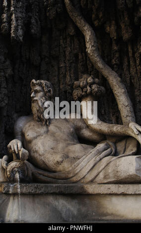 Die Quattro Fontane (die vier Brunnen).1588-1593. Der Tiber von Domenico Fontana (1543-1607). Rom, Italien. Stockfoto