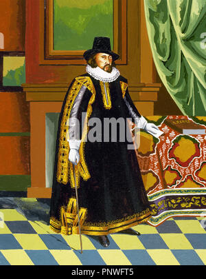 Francis Bacon, 1st Viscount Saint Alban, (1561 - 1626). Englische Philosoph, Staatsmann, Wissenschaftler, Anwalt, Jurist und Autor. Porträt. Stockfoto