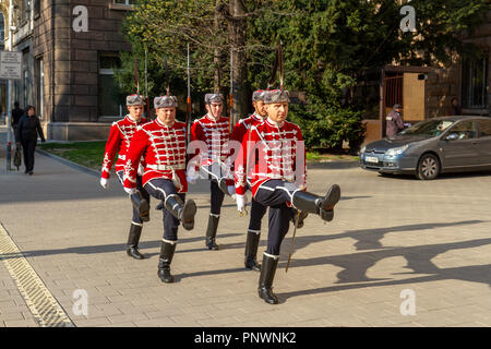 Ändern des Schutzes außerhalb der Präsidentschaft Sofia, Bulgarien. Stockfoto