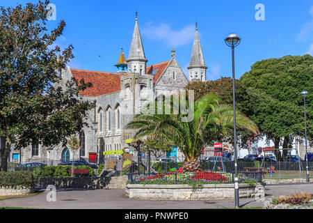 Isle of Portland Dorf easton High Street, Gärten, Memorial, in der Nähe von Weymouth, Dorset, England, Großbritannien Stockfoto