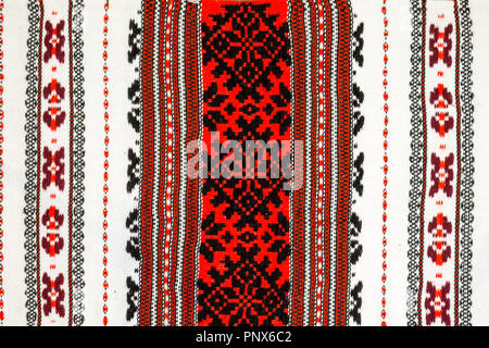 Ethnische traditionellen ukrainischen verzierte Decke oder Handtuch Stockfoto
