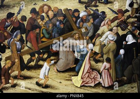 Pieter Brueghel der Jüngere (1564-1638). Flämische Maler. Die Prozession zum Kalvarienberg, 1602. Detail. National Museum der Kunst Kopenhagen. Dänemark. Stockfoto