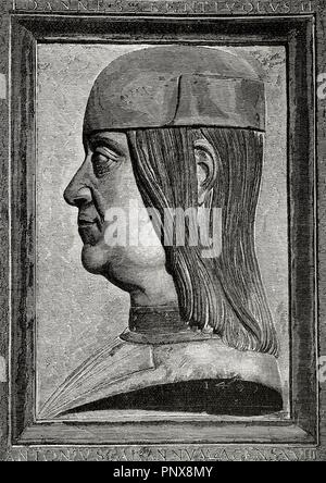 Giovanni II Bentivoglio (1443-1508). Italienische edel. Gravur in die Universalgeschichte, 1881. Stockfoto