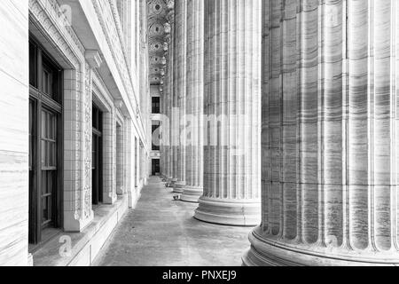 Säulen außerhalb des New York State Education Department Gebäude bei 89 Washington Avenue in Albany, New York Stockfoto