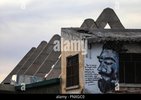 Murales y pinturas de la calle keine reeleccion en la colonia Centro de Hermosillo. Stockfoto