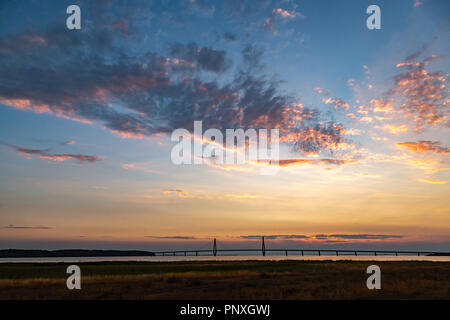 Färöer Brücke verbinden die Inseln Falster und Seeland in Dänemark Stockfoto