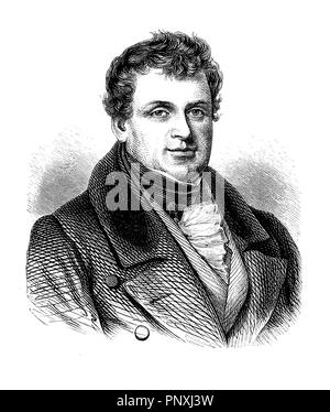 Gravur Portrait von Daniel O'Connell (1775-1847), irischer politischer Führer der Katholischen Emanzipation Stockfoto