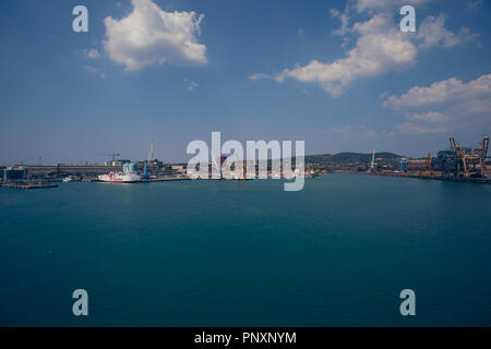 Hafen von Piombino, Toskana, Italien Stockfoto