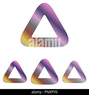 Color Line triangle Logo Design. Stock Vektor