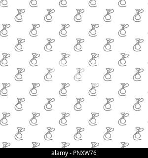 Einzigartige digitale Shisha nahtlose Muster mit verschiedenen Symbolen und Zeichen auf weißem Hintergrund flachbild Abbildung Stockfoto