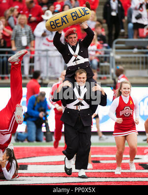 Columbus, Ohio, USA. 22 Sep, 2018. Mitglieder der Ohio State Marching Band an den NCAA Football Spiel zwischen der Tulane grüne Welle & Ohio State Buckeyes am Ohio Stadium in Columbus, Ohio. Brent Clark/Cal Sport Media/Alamy Live News Credit: Cal Sport Media/Alamy leben Nachrichten Stockfoto