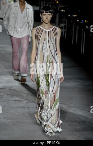 Mailand, Italien. 22 Sep, 2018. Mailänder Modewoche Fashion Frauen Frühling Sommer 2019. Missoni Modenschau in der Foto: Credit: Unabhängige Fotoagentur/Alamy leben Nachrichten Stockfoto