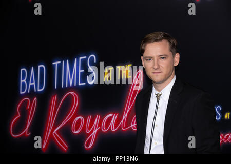 Hollywood, USA. 22 Sep, 2018. Lewis Pullman besucht die Premiere von Twentieth Century Fox "Schlechte Zeiten im El Royale' bei TCL Chinese Theatre am 22. September 2018 in Hollywood, Kalifornien. Credit: Foto Access/Alamy leben Nachrichten Stockfoto