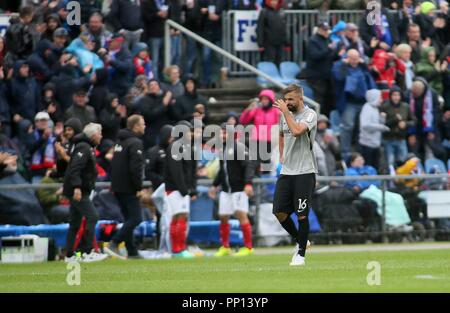 Kiel, Deutschland. 22 Sep, 2018. firo: 22.09.2018 Fußball, Saison 2018/2019 2.Bundesliga: Holstein Kiel - VfL Bochum Lukas Hinterseer (Bochum) | Verwendung der weltweiten Kredit: dpa/Alamy leben Nachrichten Stockfoto