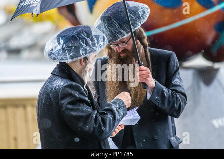 Liverpool, Merseyside. UK Wetter 23/09/2018. Sonne & Duschen begrüßen die Delegierten der Konferenz der Labour Party. Kredit; MediaWorldImages/AlamyLiveNews Stockfoto