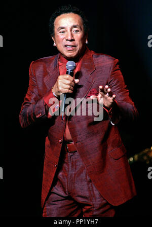 Smokey Robinson führt im Konzert an der Sinatra Theater im BankAtlantic Center in Sunrise, Florida am 5. März 2008. Stockfoto